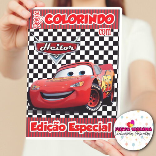 Livro de Colorir Carros Tam G 15x21 Cm | Lembrancinha Festa Infantil