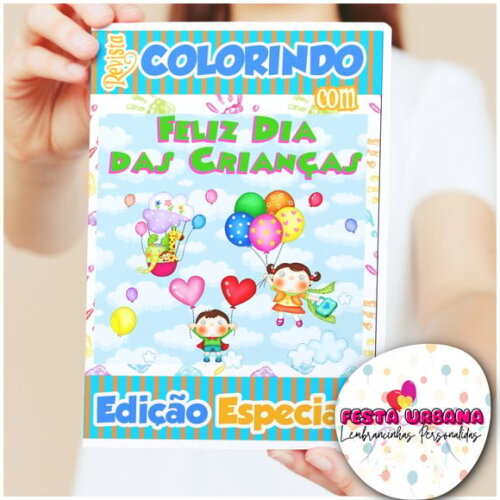 Livro de Colorir Dia Das Crianças Tam G 15x21 Cm | Lembrancinha 