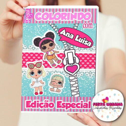 Livro de Colorir Lol Surprise Tam G 15x21 Cm | Lembrancinha Festa Infantil