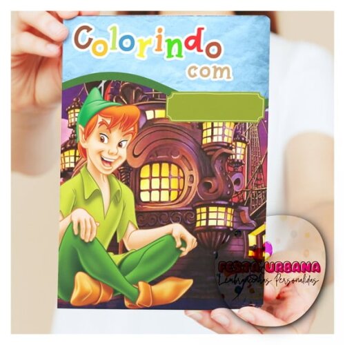 Livro de Colorir Peter Pan Tam G 15x21 Cm | Lembrancinha Festa Infantil