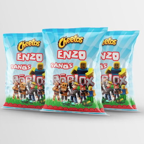 Saquinho para Salgadinho Personalizado Roblox Personalizado | Festa Infantil