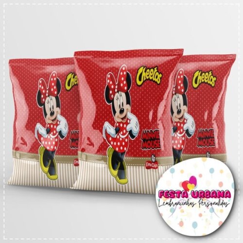Saquinho para Salgadinho Minnie Personalizado | Festa Infantil