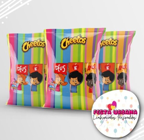 Saquinho para Salgadinho Personalizado 3 Palavrinhas Personalizado | Festa Infantil
