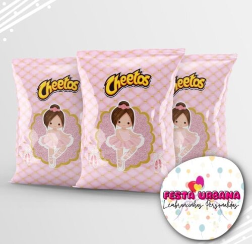 Saquinho para Salgadinho Personalizado Bailarina Personalizado | Festa Infantil
