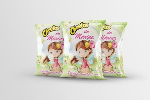 Saquinho para Salgadinho Personalizado Jardim Encantado de Fadas Personalizado | Festa Infantil