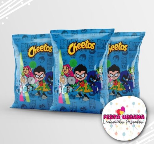 Saquinho para Salgadinho Personalizado Jovens Titãs Personalizado | Festa Infantil