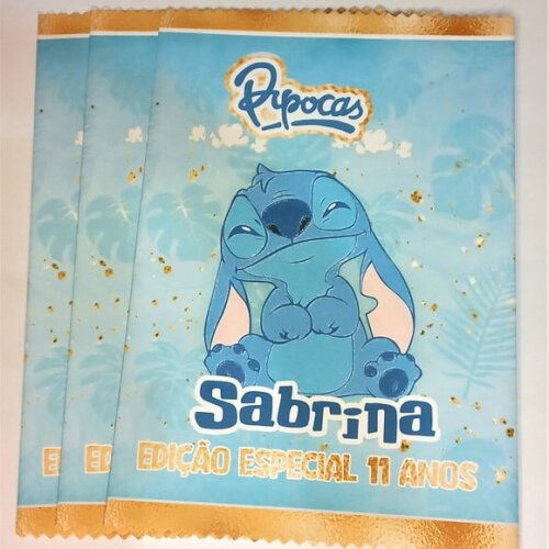 Saquinho para Salgadinho Personalizado Lilo e Stitch Personalizad