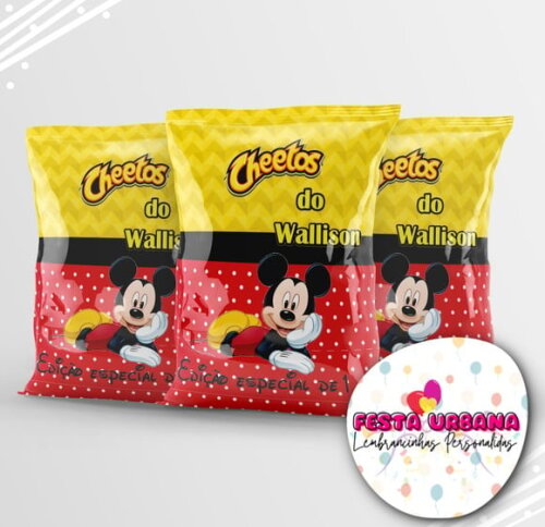 Saquinho para Salgadinho Personalizado Mickey Personalizado | Festa Infantil