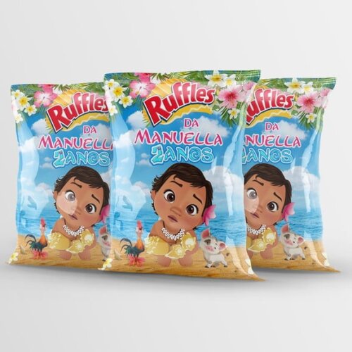 Saquinho para Salgadinho Personalizado Moana Baby Personalizado | Festa Infantil