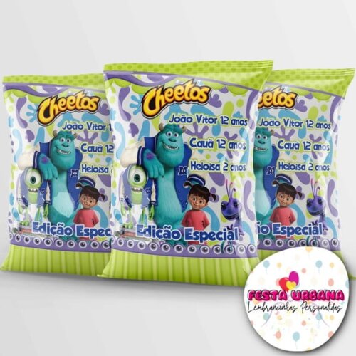 Saquinho para Salgadinho Personalizado Monstros S.a. Personalizado | Festa Infantil