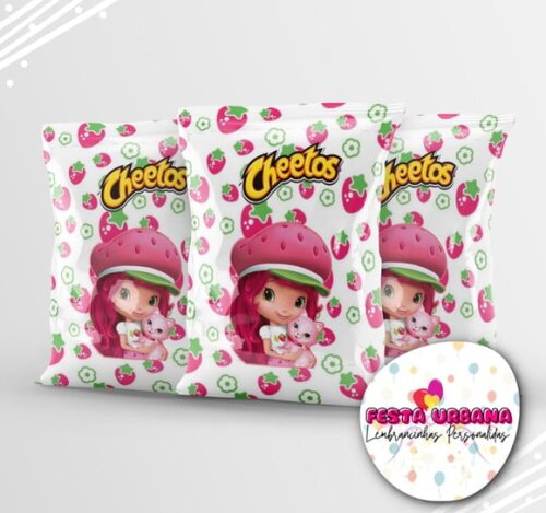 Saquinho para Salgadinho Personalizado Moranguinho Personalizado | Festa Infantil