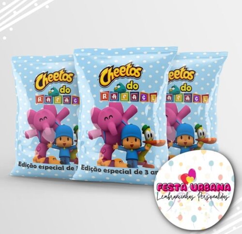 Saquinho para Salgadinho Personalizado Pocoyo Personalizado | Festa Infantil