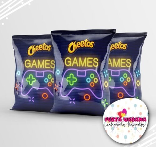 Saquinho para Salgadinho Personalizado Video Game Personalizado | Festa Infantil