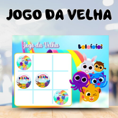 Jogo da Velha Jogo da Velha Bolofofos Lembrancinha Personalizada Personalizado | Lembrancinha Festa Infantil