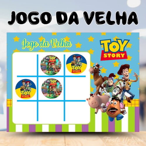 Jogo da Velha Toy Story Personalizado | Lembrancinha Festa Infantil