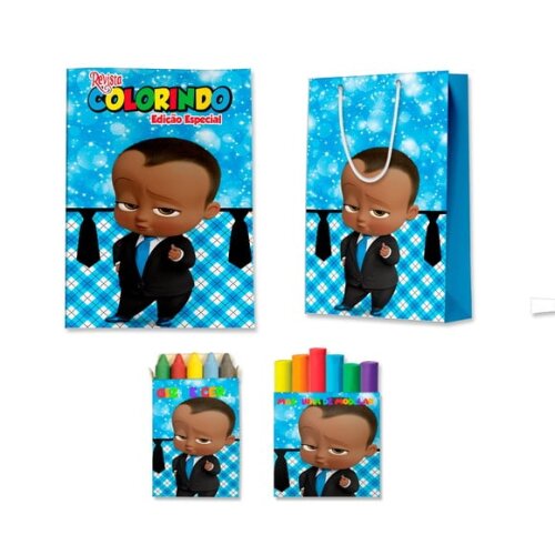 Kit Colorir com Massinha e Sacola Poderoso Chefinho Negro | Lembrancinha Festa Infantil