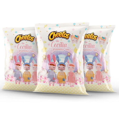Salgadinho Personalizado Boneca Metoo | Cheetos ou Fandangos