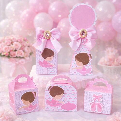 Kit 40 Caixinhas Personalizadas Bailarina | Lembrancinha Festa Infantil