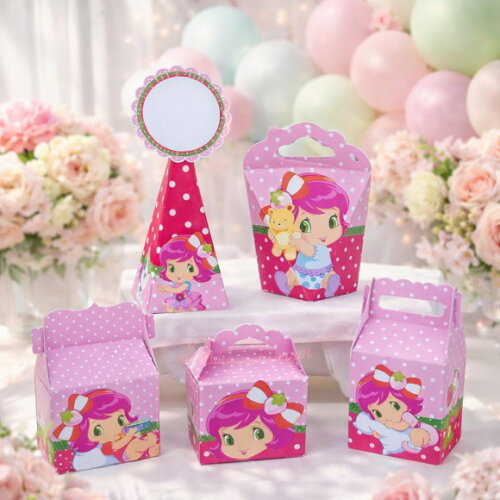 Kit 40 Caixinhas Personalizadas Moranguinho Baby | Lembrancinha Festa Infantil