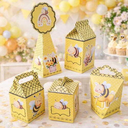 Kit Festa 20 Caixinhas Personalizadas Abelhinha | Lembrancinha Fe