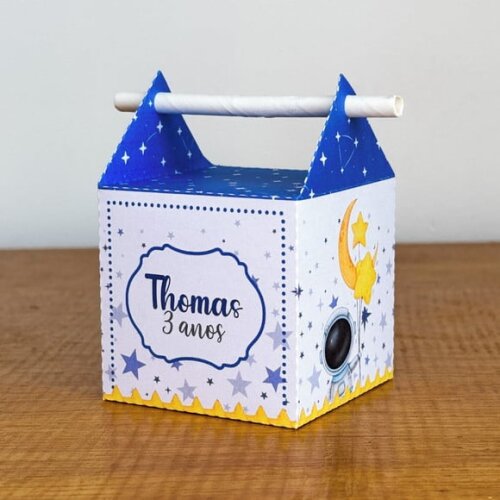 Kit Festa 20 Caixinhas Personalizadas Astronauta | Lembrancinha F