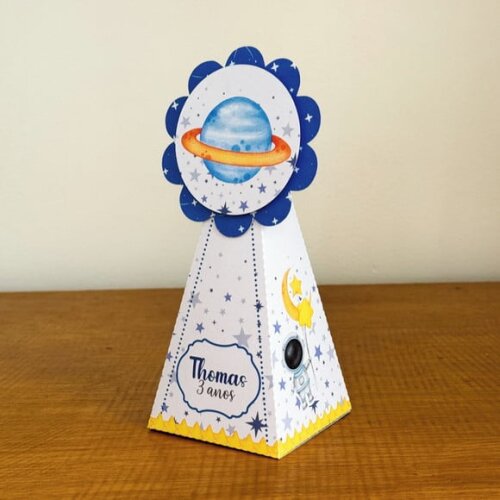 Kit Festa 20 Caixinhas Personalizadas Astronauta | Lembrancinha F