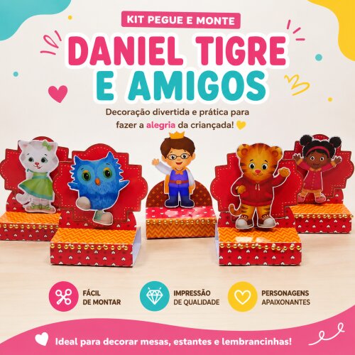 Porta Bis Daniel Tigre Personalizado | Lembrancinha Festa Infantil | Kit Festa Daniel Tigre