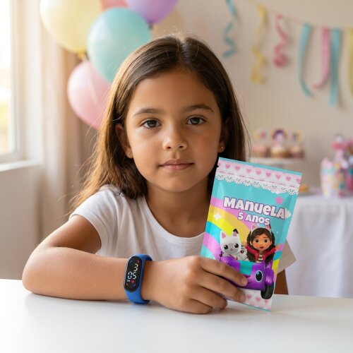 Relógio Infantil Personalizado Casa Mágica da Gabby | Lembranci