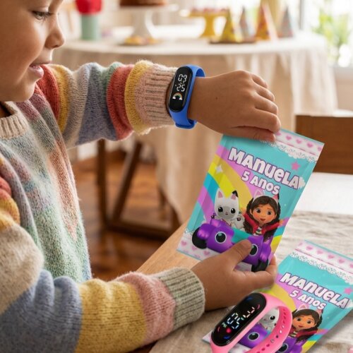 Relógio Infantil Personalizado Casa Mágica da Gabby | Lembranci