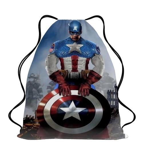 25 Sacochila Mochila Sacolinha Personalizada Capitão América