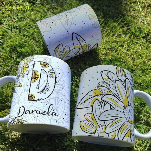 Caneca de Porcelana Alfabeto Personalizada