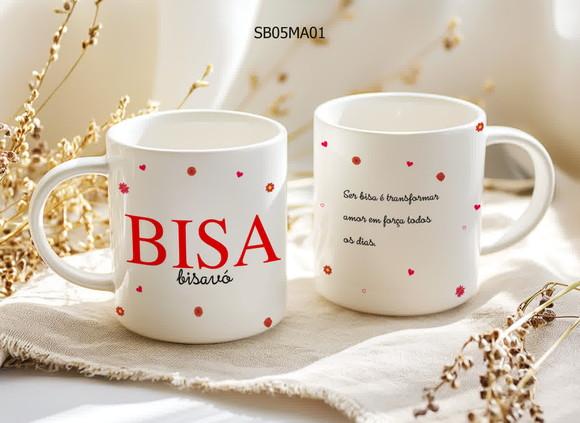 Caneca de Porcelana Dia das Mãe - Presente Criativo