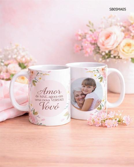 Caneca de Porcelana Dia das Mãe - Presente Critivo