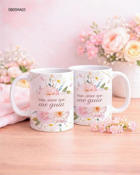 Caneca de Porcelana Dia das Mães Presente Delicado