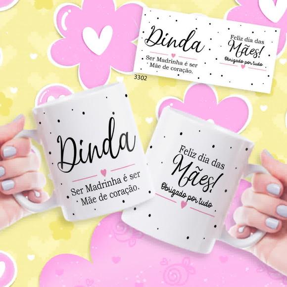 Caneca de Porcelana Personalizada Dia das Mãe Presente Criat