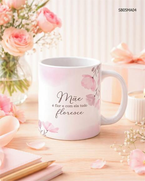 Caneca Dia das Mães Delicada Presente Criativo