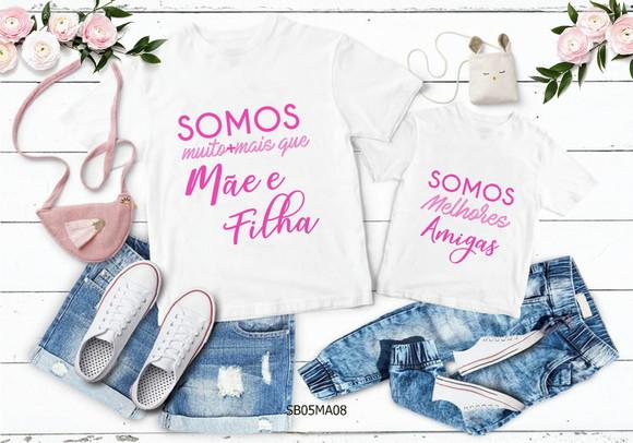 Kit 2 Camisetas Dia das Mães Personalizada - Mãe e Filho