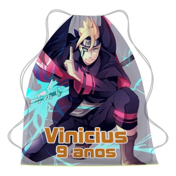20 Mochila Saco Personalizada Boruto - Anivesário