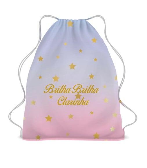 50 Sacochila Mochila Sacolinha Brilha Brilha Estrelinha