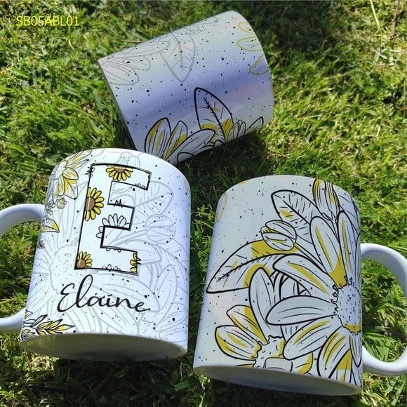 Caneca de Porcelana Alfabeto Personalizada