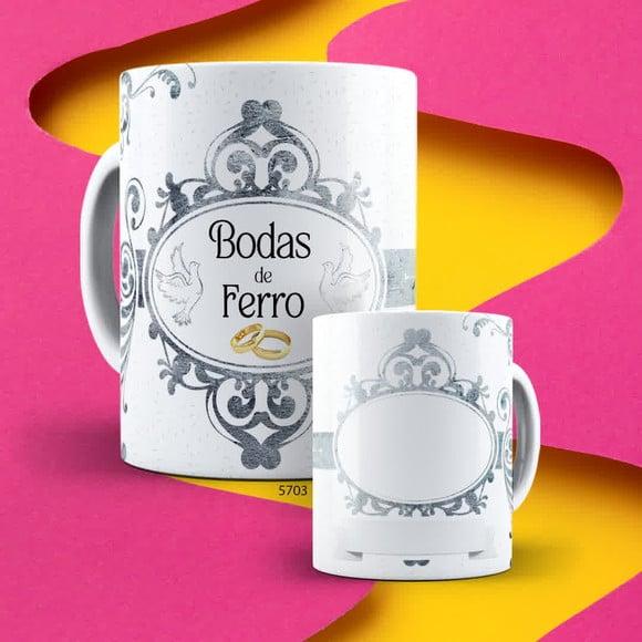 Kit com 2 Canecas Porcelana Personalizada Boda Família