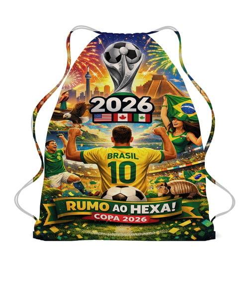 20 Mochila Sacochila Mochilinha Copa do Mundo 2026