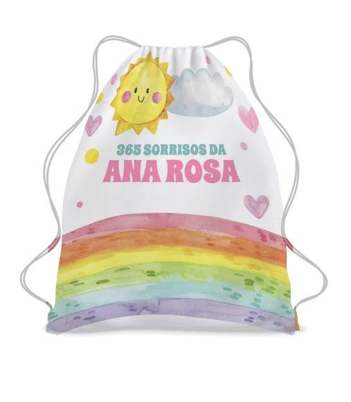 25 Lembrancinha Mochila Saco Personalizada 365 Sorrisos
