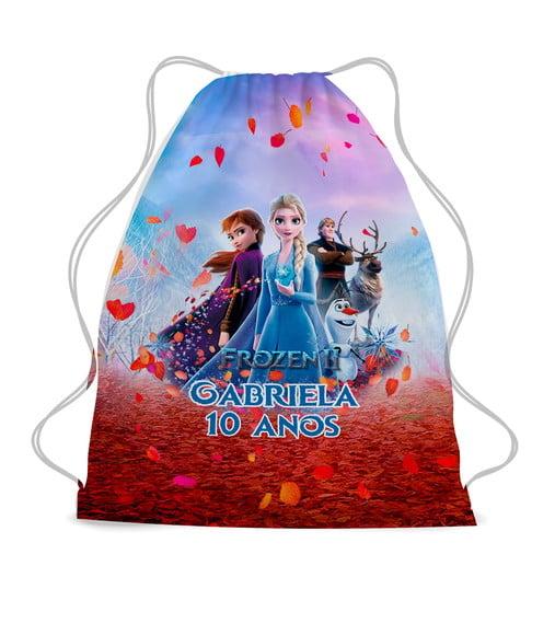 50 Bolsinha Sacochila Mochilinha Frozen - Mochila Frozen