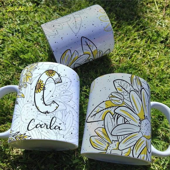 Caneca de Porcelana Alfabeto Personalizada