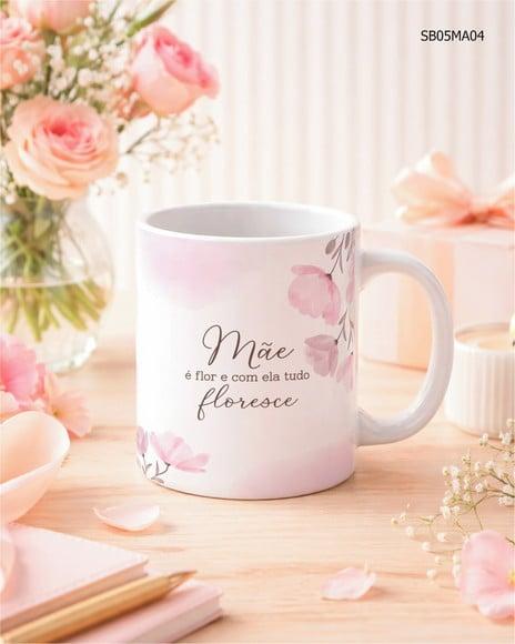 Caneca Dia das Mães Delicada Presente Criativo
