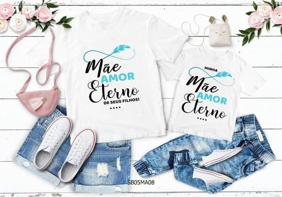 Kit 2 Camisetas Dia das Mães - Pacotinho de Amor