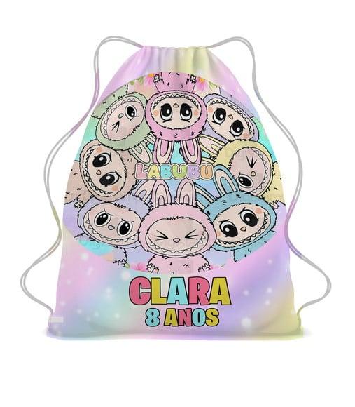20 Bolsinha Sacochila Mochila Labubu - Aniversário