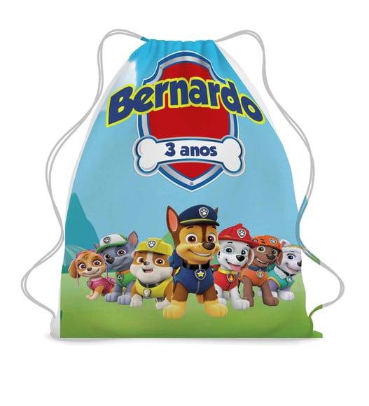 20 Lembrancinha Sacochila Mochila Patrulha Canina