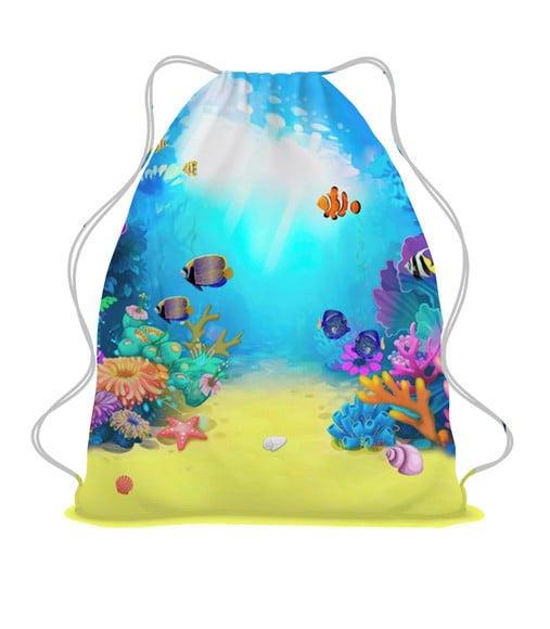 20 Mochilinha Sacochila Mochila Fundo do Mar Personalizada